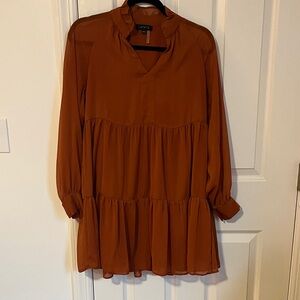 1. State Terracotta Long Sleeve Dress